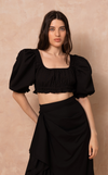 BILBAO TOP - BLACK DOTTED