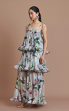 AURORA MAXI DRESS - GREEN FLORAL