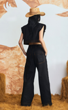 COLORADO CARGO PANTS - BLACK DENIM