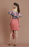 IBIZA TOP - PEACH TARTAN