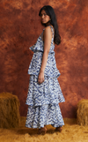 ACAPULCO MAXI DRESS - BLUE BRUSHSTROKE