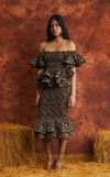 VENEZIA MIDI SKIRT - BLUE PAISLEY