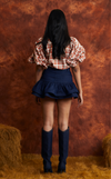 CAMIA TOP - RUST TARTAN