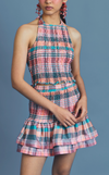 BERLIN TOP - PEACH TARTAN