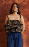 SAMOA TOP - BLUE PAISLEY