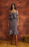 VENEZIA MIDI SKIRT - SANGRIA LEAVES