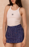 CITA SKORT - BLUE TWEED
