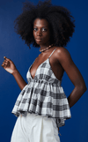 MARINA TOP - BLACK CHECKERED