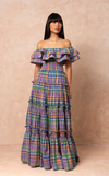 IBIZA TOP - PURPLE PLAID