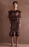 VALENCIA TOP - BROWN SPLATTER
