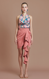 CATALONIA TOP - PEACH TARTAN