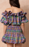 VIERA TOP - PURPLE PLAID