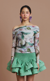 FREYJA TOP - GREEN FLORAL