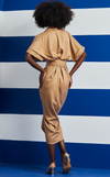ASMARA DRESS - DARK BROWN TWILL