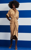ASMARA DRESS - DARK BROWN TWILL