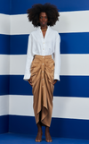ASMARA SKIRT - DARK BROWN TWILL
