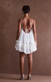 KENYA DRESS - WHITE LACE STRIPES