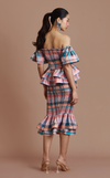 ROMA TOP - PEACH TARTAN