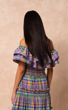 IBIZA TOP - PURPLE PLAID