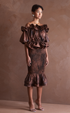 VALENCIA TOP - BROWN SPLATTER