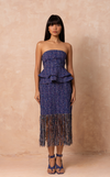 SULU SKIRT - BLUE TWEED (PRE ORDER)