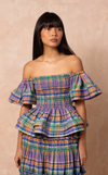 ROMA TOP - PURPLE PLAID