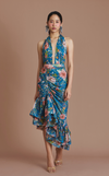 GUYANA SKIRT - BLUE FLORAL