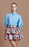 AYDA SKIRT - PEACH TARTAN
