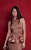 BIRA TOP - LATTE SATIN
