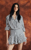 YEMEN POLO - BLACK AND WHITE STRIPES