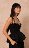 NAMIBIA TOP - BLACK TWILL