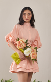 CAMIA TOP - PEACH LINEN