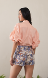 CAMIA TOP - PEACH LINEN