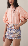 CAMIA TOP - PEACH LINEN