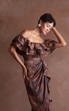 IBIZA TOP - BROWN SPLATTER