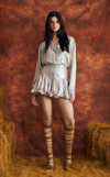GOBI SKIRT - GOLD SATIN
