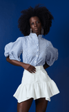 CAMIA TOP - MICRO STRIPES