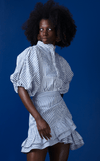 CAMIA TOP - BLUE STRIPES COMBI