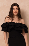 IBIZA TOP - BLACK TWILL