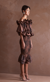 VALENCIA TOP - BROWN SPLATTER