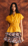 UTAH TOP - MUSTARD POPLIN