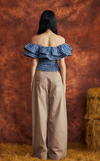 IBIZA TOP - BLUE GINGHAM