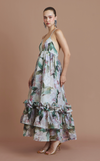 KENYA LONG DRESS - GREEN FLORAL (PRE-ORDER)