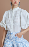 CAMIA TOP - WHITE STRIPES (PRE ORDER)