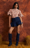 CAMIA TOP - RUST TARTAN