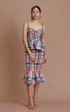 NAMIBIA TOP - PEACH TARTAN