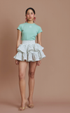 AYDA SKIRT - WHITE POLKA