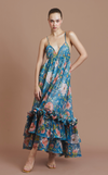KENYA LONG DRESS - BLUE FLORAL (PRE-ORDER)