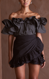 MALIA SKIRT - BLACK DOTTED