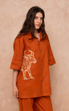 IAGO POLO w/ EMBROIDERY - SAFFRON